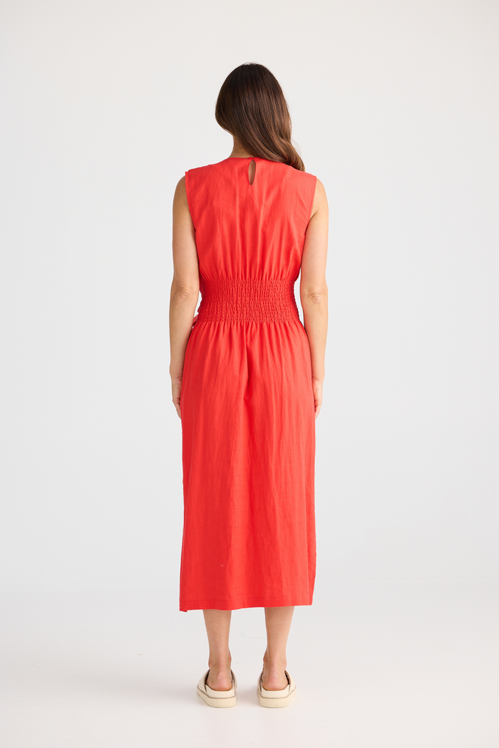 Brave + True Turning Point Dress BT25374-2 in poppy red – Dotique