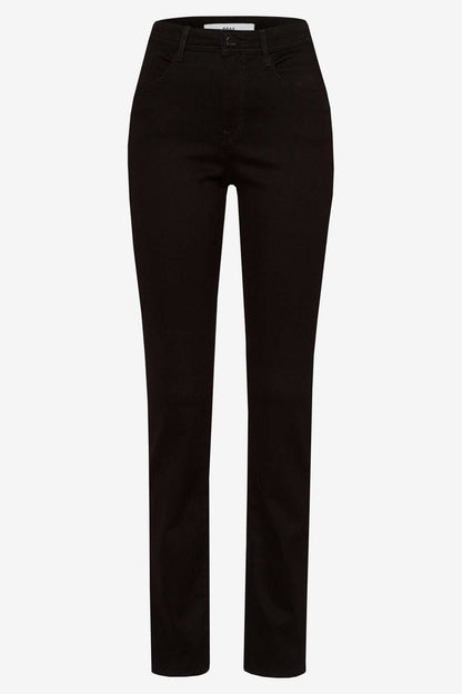 Brax Mary 71-1707 02 Black Regular Fit Straight Leg Jeans - Dotique Chesterfield