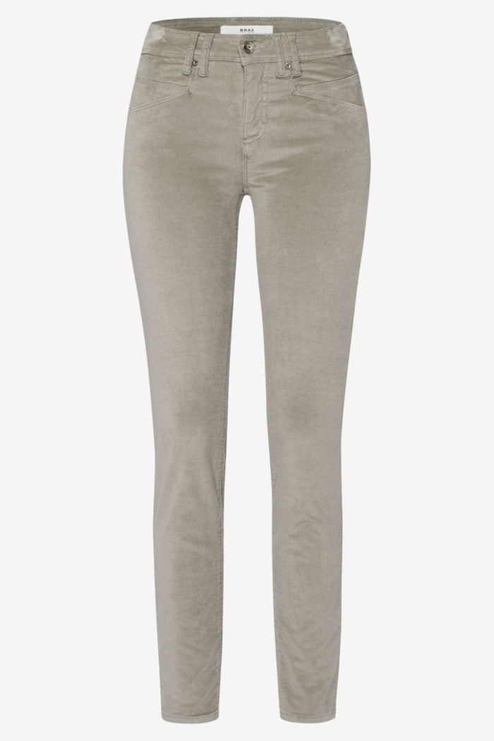 Brax Shakira 79-1634 07 Grey Skinny Cozy Cord Jeans - Dotique Chesterfield