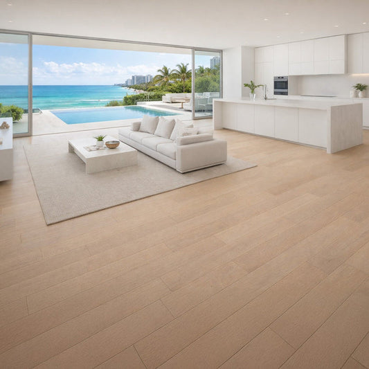 Brazilian Oak (Tauari) South Beach Engineered Flooring 0.5″ x 5″ Prefinished Matte Wire-Brushed, $7.41/sqft - Advantage Lumber