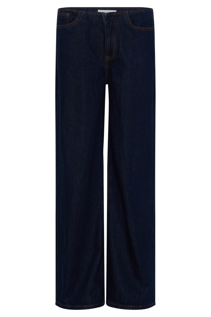 Caitlin Mid Rise Denim Jeans - Indigo Blue