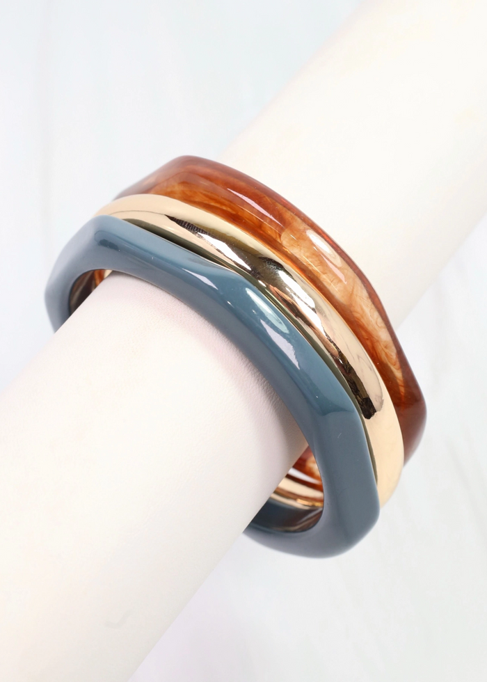 Callie Bangle Bracelet Set - Teal