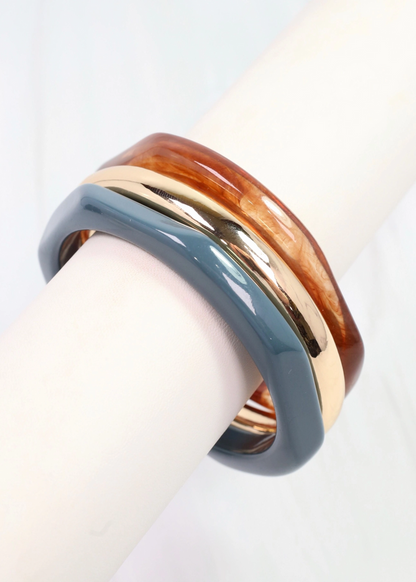 Callie Bangle Bracelet Set - Teal
