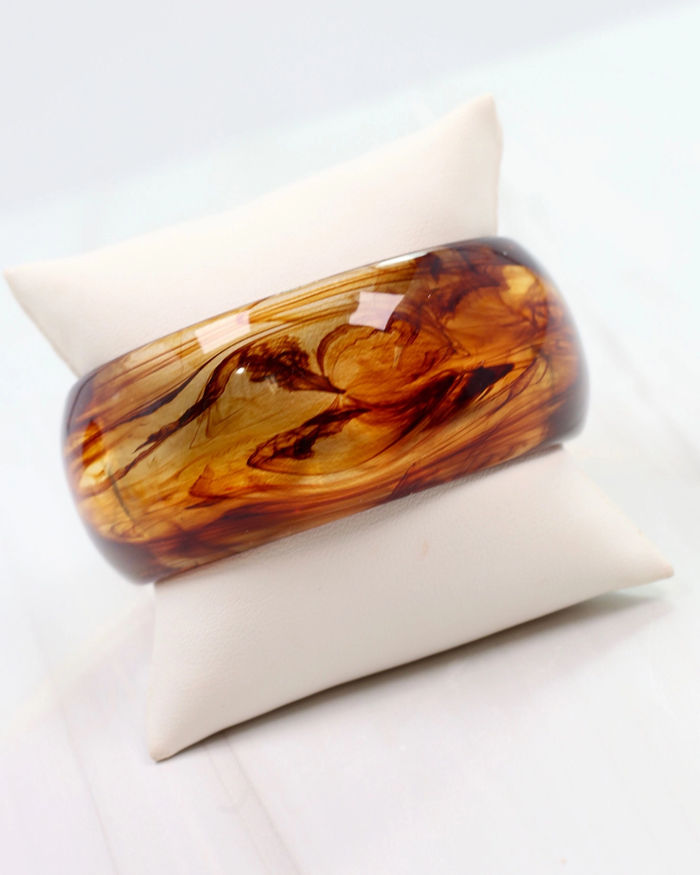 Carole Bangle Bracelet - Tortoise
