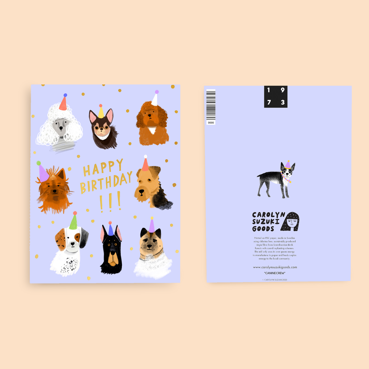 CANINE CREW - Birthday Card