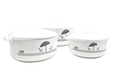 Cello 3 Piece Hot Pot Insulated Casseroles Hot Pack Food Warmer Gift Set