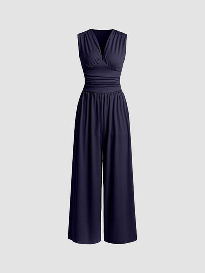 CHARITY – Chic Sleeveless Wide-Leg Jumpsuit