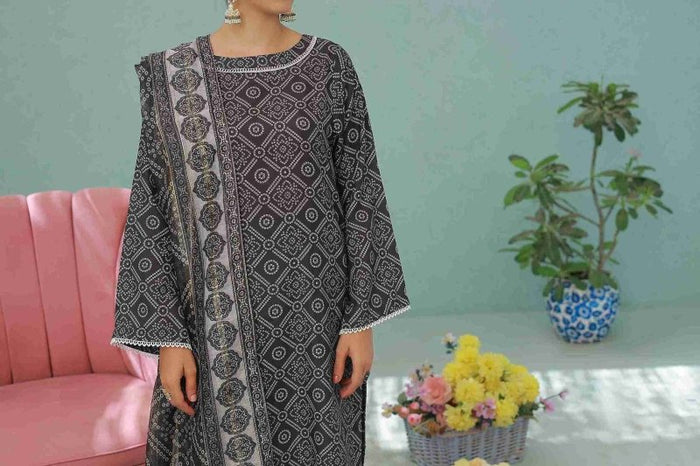 Chic Charcoal UnStitched X KHUSSA (COMBO SET)