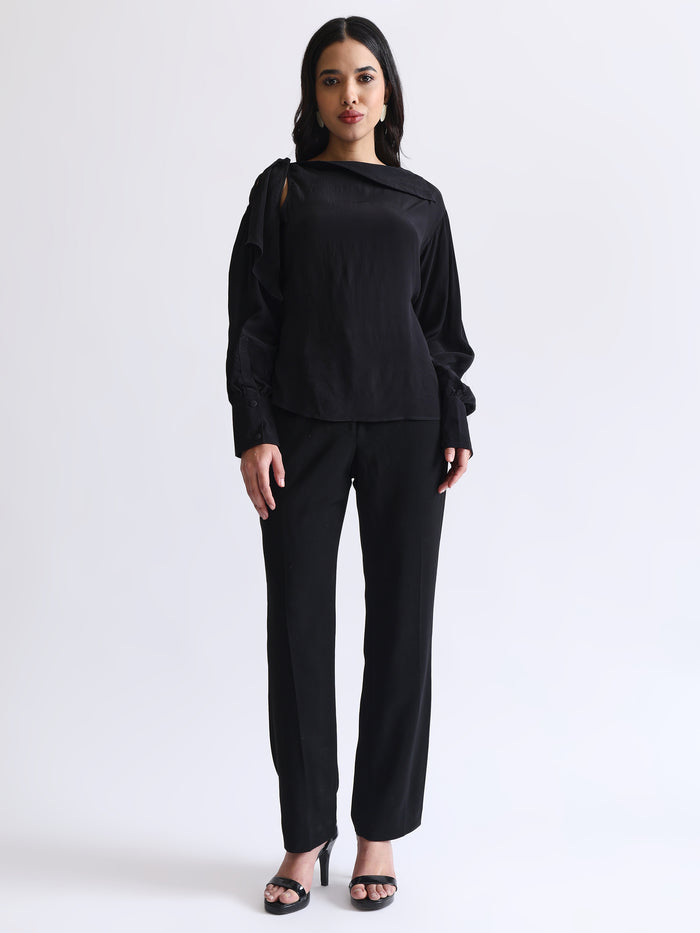 Chiffon Black Top