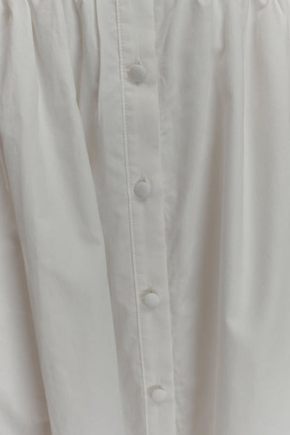 Cindy Collared Midi Dress - White