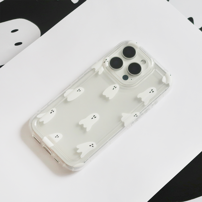 Clear Phone Case - Cute Ghosts