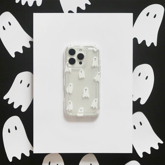 Clear Phone Case - Cute Ghosts