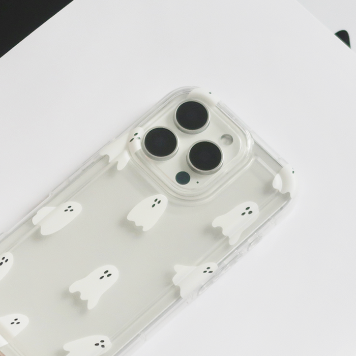 Clear Phone Case - Cute Ghosts