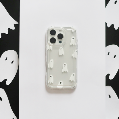 Clear Phone Case - Cute Ghosts