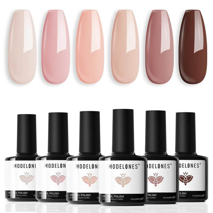 Skin Tones- 6Pcs Inspire Gel Set 7ml【US/EU/AU ONLY】 Gel Polish Set MODELONES #