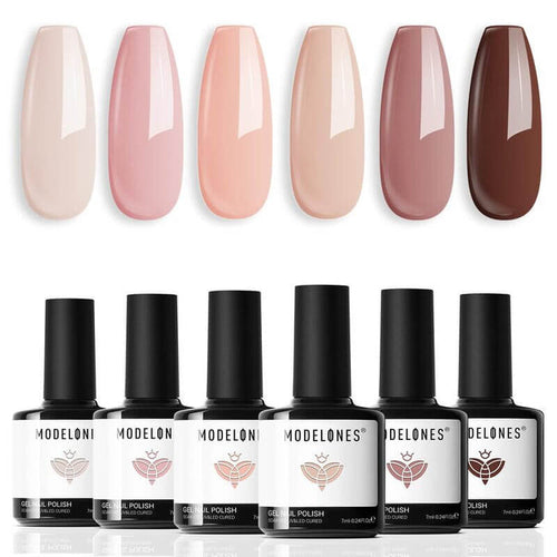 Skin Tones- 6Pcs Inspire Gel Set 7ml【US/EU/AU ONLY】 Gel Polish Set MODELONES #