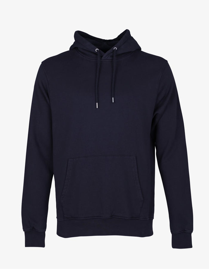 COLORFUL STANDARD - CLASSIC ORGANIC HOOD - DEEP BLACK - SWEAT À CAPUCHE NOIR EN COTON BIOLOGIQUE - UNISEXE-Pulls et Sweats-CS1006