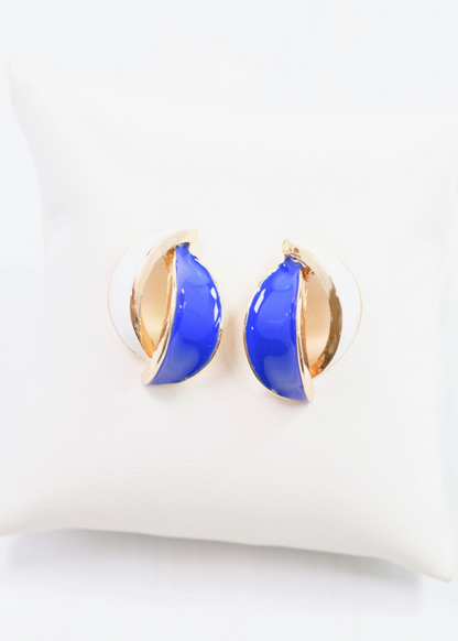 Cora Earring - Blue & White