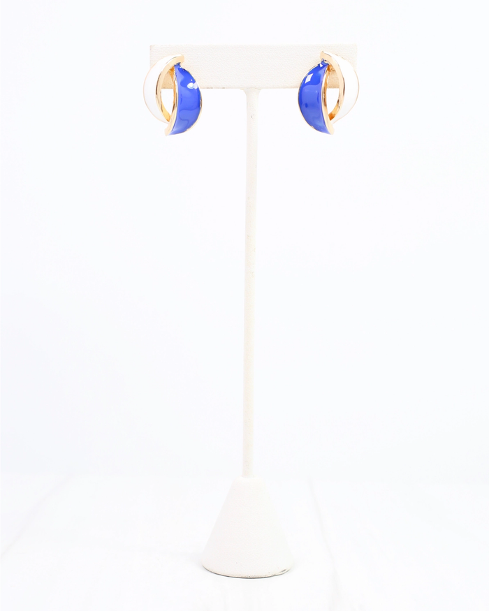 Cora Earring - Blue & White