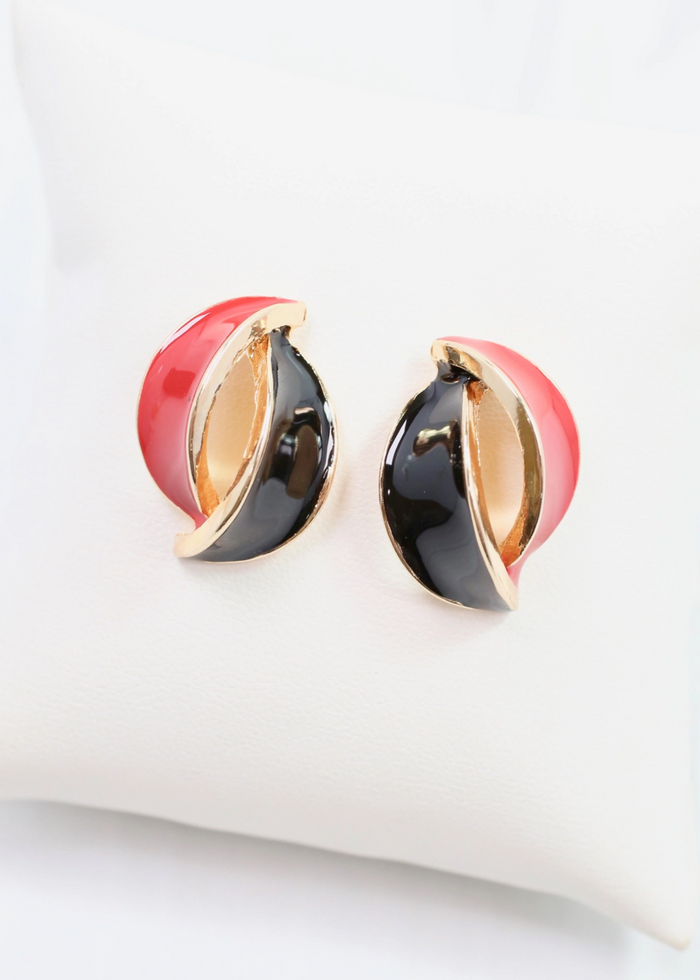 Cora Earring - Red & Black
