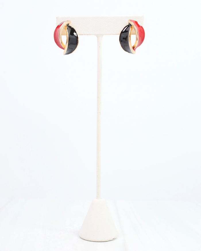 Cora Earring - Red & Black