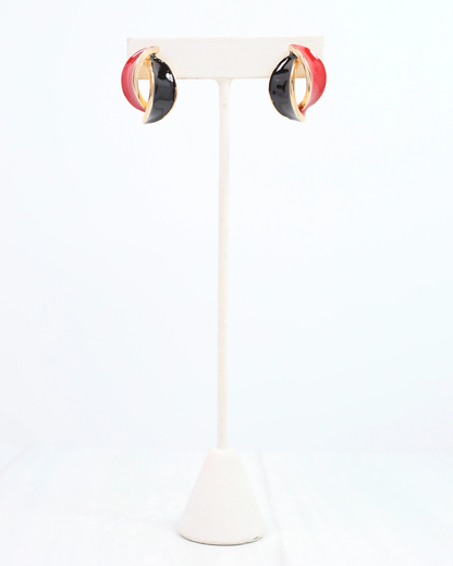 Cora Earring - Red & Black