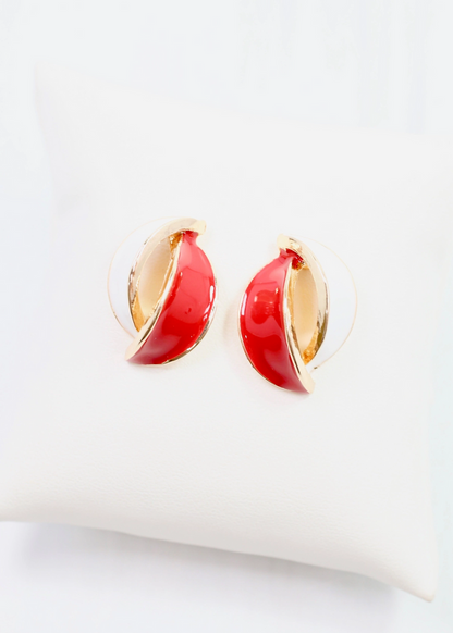 Cora Earring - Red & White