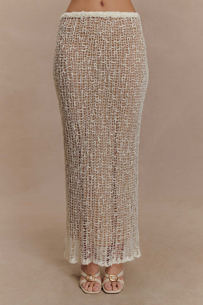 Cordelia Knit Maxi Skirt - Ivory