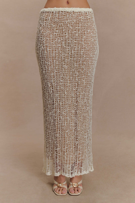 Cordelia Knit Maxi Skirt - Ivory