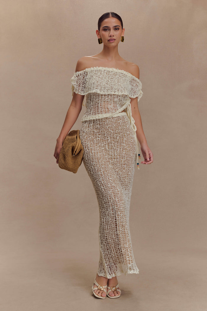 Cordelia Knit Maxi Skirt - Ivory