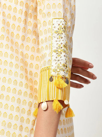 Cotton Printed Co-ord Set With Work Details