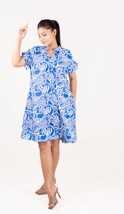 Cotton Printed One Piece Dress