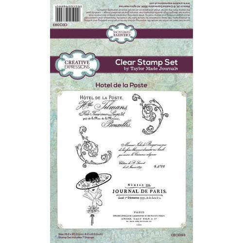 Creative Expressions Taylor Made Journals Clear Stamp 6"X8" - Hotel de la Poste