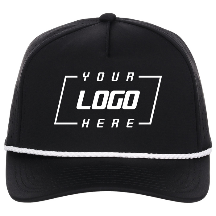 Crowns By Lids Rope 5-Panel Tech Cap - Black