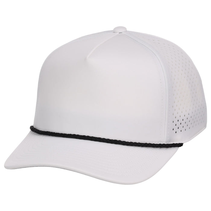 Crowns By Lids Rope 5-Panel Tech Cap - White