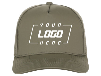 Crowns By Lids Tee Box 5-Panel Tech Cap - Olive