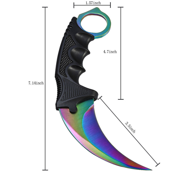 9 colors CSGO Counter Strike KARAMBIT Tactical Claw Neck Knife w/ Sheath
