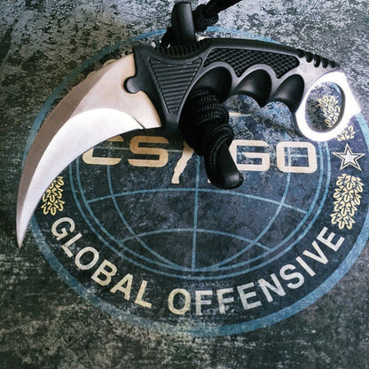 9 colors CSGO Counter Strike KARAMBIT Tactical Claw Neck Knife w/ Sheath