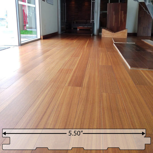 Cumaru (Brazilian Teak) Rift & Quartered, Engineered Flooring 0.625″ x 5.5″, 2'-7' Lengths, Prefinished Satin, $7.67/sqft - Advantage Lumber