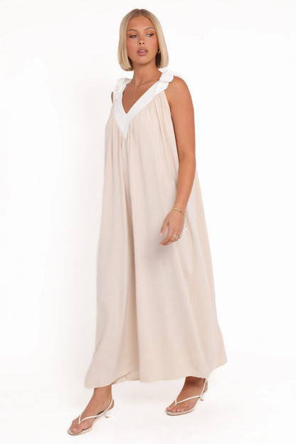 Petal and Pup USA DRESSES Dami Maxi Dress - Oatmeal