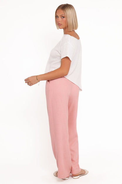 Petal and Pup USA BOTTOMS Dean Linen Pants - Light Pink