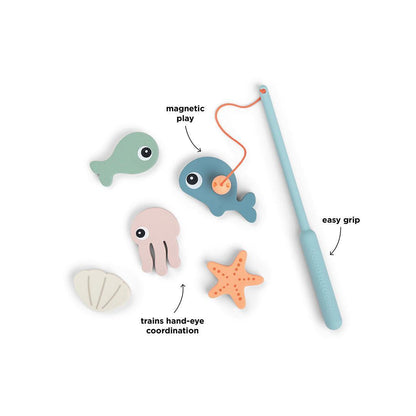 Done By Deer Bath Fishing Toy - Sea Friends Colour Mix