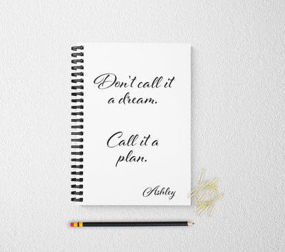 Dream personalized notebook personalized custom journal