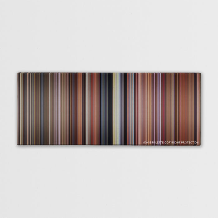 Dumb and Dumber color palette canvas print: thousands of thin vertical stripes of color