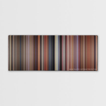 Dumb and Dumber color palette canvas print: thousands of thin vertical stripes of color