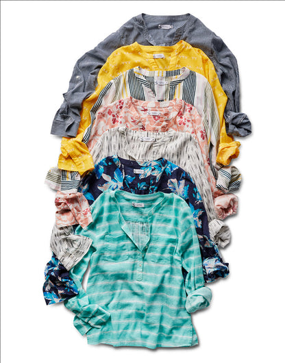 Dylan Gauze Shirt: Multistripe - FINAL SALE
