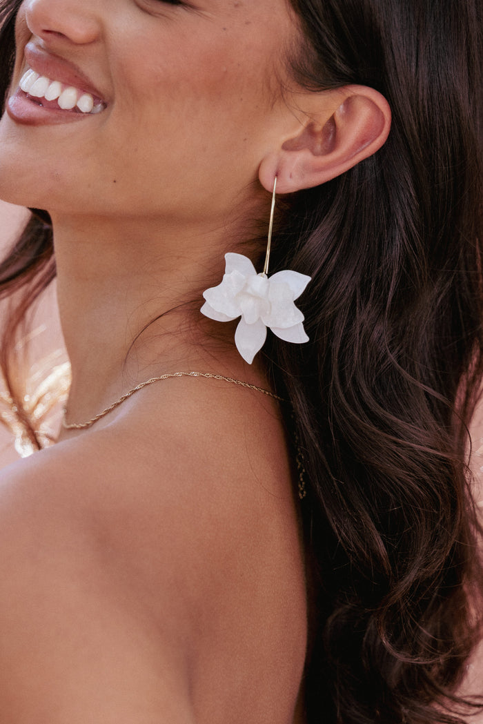 Petal and Pup USA ACCESSORIES Edel Earrings - White One Size
