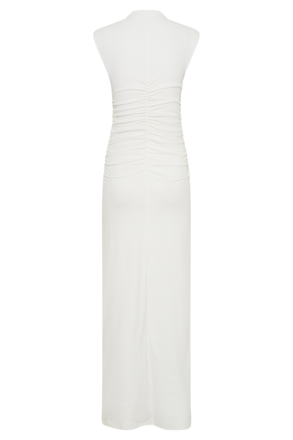 Elliot High Neck Sleeveless Maxi Dress - White