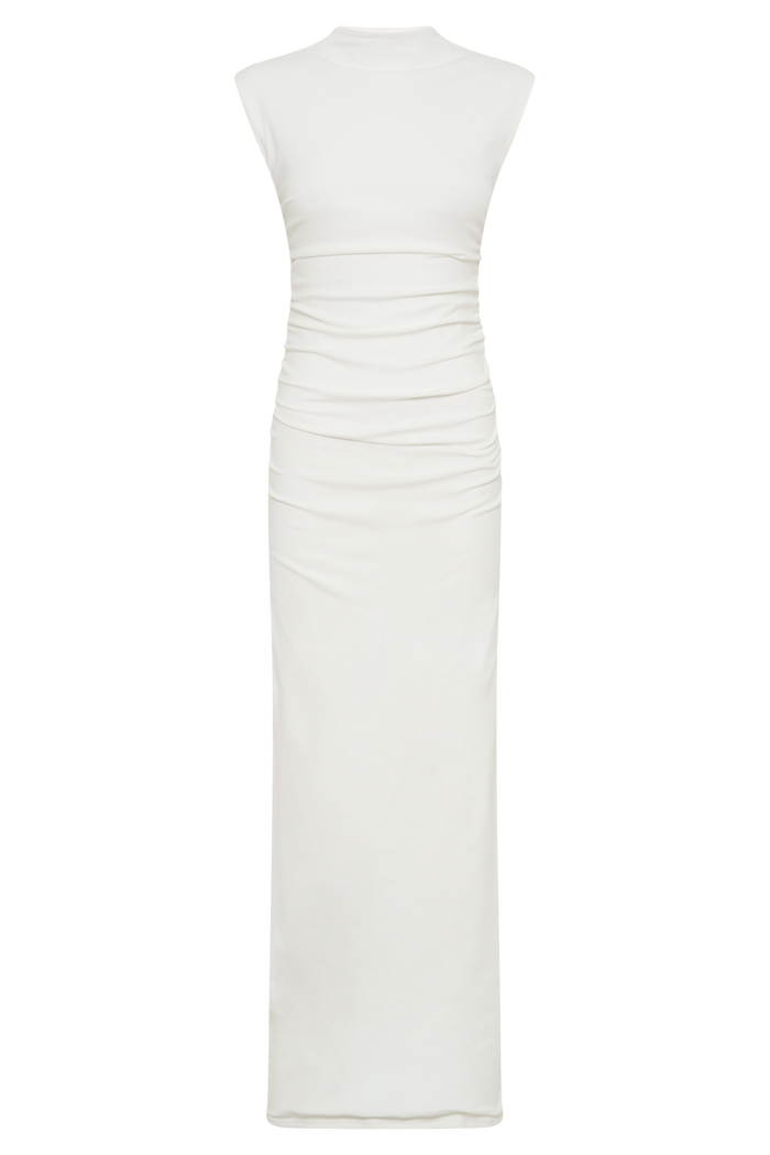 Elliot High Neck Sleeveless Maxi Dress - White