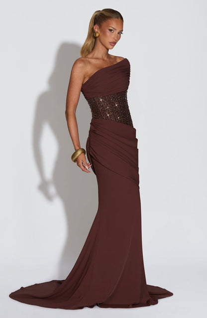 Ellora Gown - Plum Brown